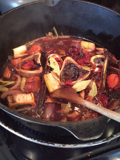 A picture of Emeril's Beef Stock.