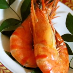 A picture of Stewed Glazed Shrimp (with Heads).