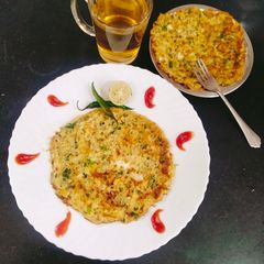 A picture of Egg omlette (Fluffy Omelette) 😋.