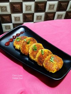 कॉर्न कटलेट (corn cutlet recipe in marathi) रेसिपी चे मुख्य फोटो 