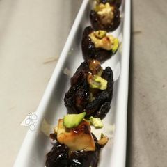 Dates And Feta With Maple Syrup Appetizer A picture of Dates And Feta With Maple Syrup Appetizer.