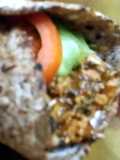 High protein spicy chicken spinach wrap