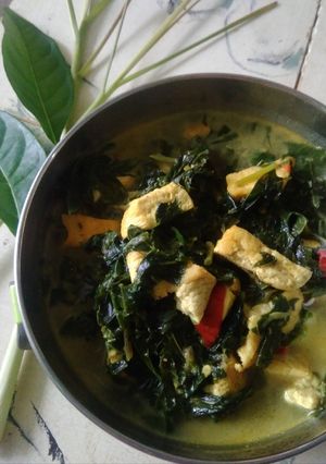 Foto resep Daun singkong kuah santan