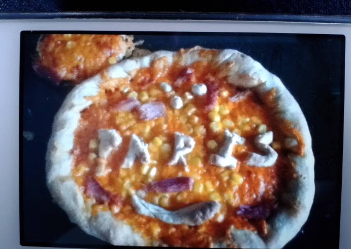 pizza dough - cheese and peeled garlic