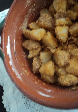 Foto principal de Papas con pan molido, con chile en polvo