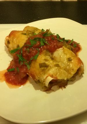 A picture of Hot Dog Enchiladas.