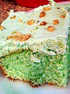 A picture of Pistachio Pudding Cake.