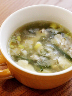 A picture of Japanese Leek and Ginger Soup.