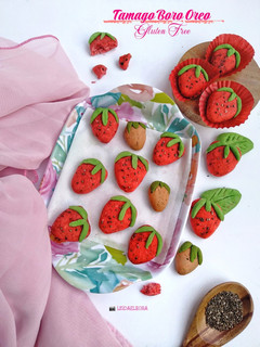 Foto resep 102. Strawberry Tamago Boro Oreo Gluten Free