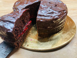 Csokoládés málnás torta