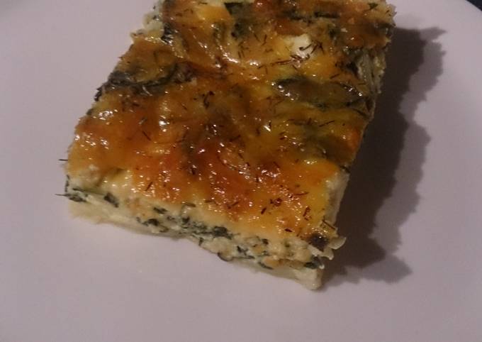 Spinach and feta quiche