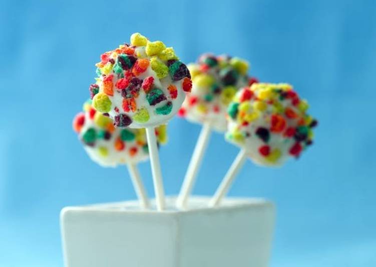 Trix Cereal Cake Pops