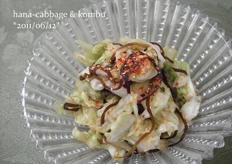 Instant Cabbage and Shio-Konbu Tsukemono Pickles