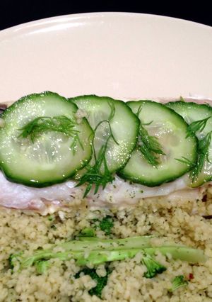 A picture of Feta And Dill Stuffed Sea Bass.