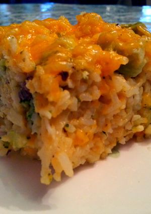 A picture of Broccoli Cheddar Rice.
