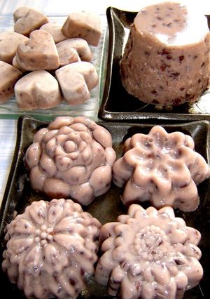 A picture of Milky Adzuki Bean Bavarois Ice Cream.