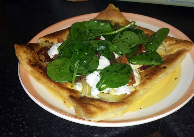 Step-by-Step Guide to Prepare Jamie Oliver Onion, Cheese and Parma Ham Tart