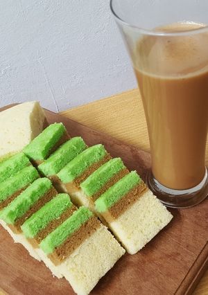Foto resep Bolu kukus pandan coklat