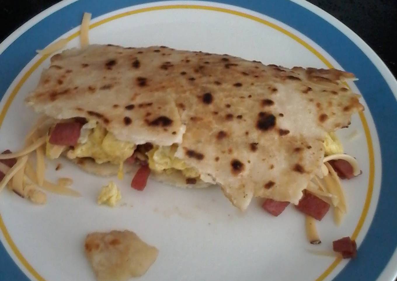 Taylor ham egg and cheese bureto