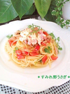 A picture of Asian-Style Chilled Pasta with Crab Mayonnaise Salad.