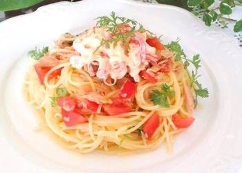How to Recipe Appetizing AsianStyle Chilled Pasta with Crab Mayonnaise Salad