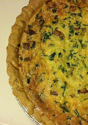 A picture of Andouille Sausage Quiche.