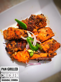 A picture of Pan grilled chicken.