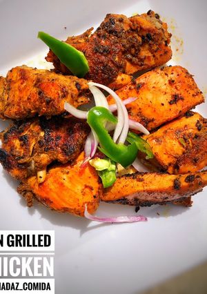 A picture of Pan grilled chicken.