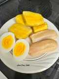 Ubi, Pisang dan Telur Kukus