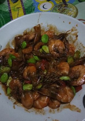 Foto resep Udang saus padang mix pete