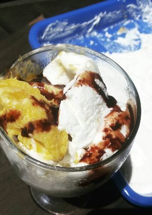 Foto resep Vanila & mango ice cream