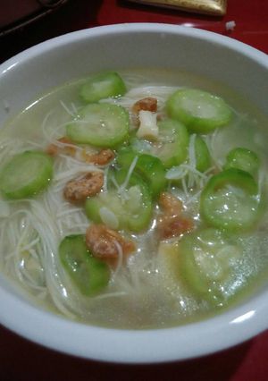 Foto resep sup oyong misoa ebi