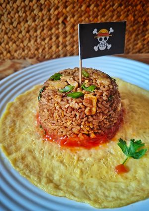 Foto resep Nasi Goreng Telur Dadar One Piece (versi Manga)