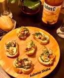 Cheese Bruschetta with vegetables