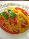 Bell Pepper and Potato Stir-fry with Whole Grain Mustard