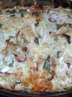 A picture of Korean Onion Bread.