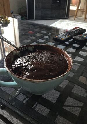 A picture of Nutella Microwave Mud Cake.