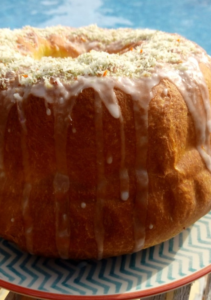 Una foto de Pastel de rey de Mardi Grass