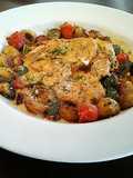Pan Seared Swordfish with Roasted Vegetable Balls
