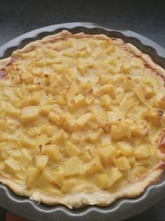 Une photo de Tarte aux panais et oignons caramélisés