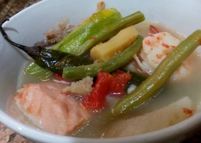 Recipe of Homemade Seafoods soup(sinigang)