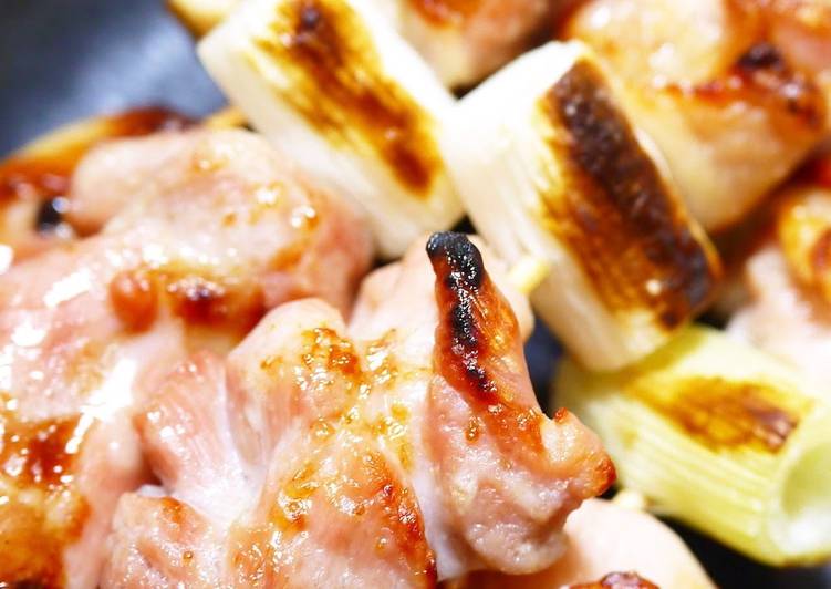 Recipe of Super Quick Homemade Salt-Seasoned Yakitori on a Grill