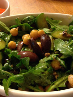 A picture of Arugula, Anchovies and Chickpea Salad.