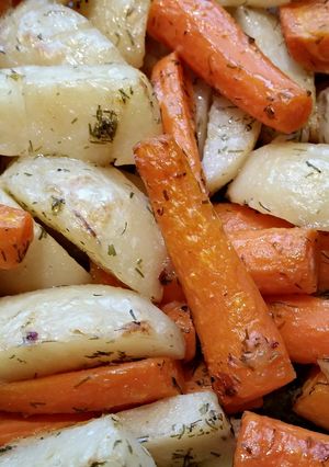 A picture of Oven Roasted Vegetables.