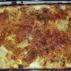 A picture of Creamy Pepper Jack Bacon Funeral Potatoes.