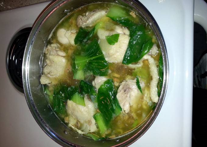 chicken bok choy courtesy of my aunt. Recipe