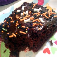 A picture of Sweet & Moist Devils Food Cake.