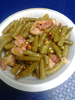 A picture of Kickin Green beans.