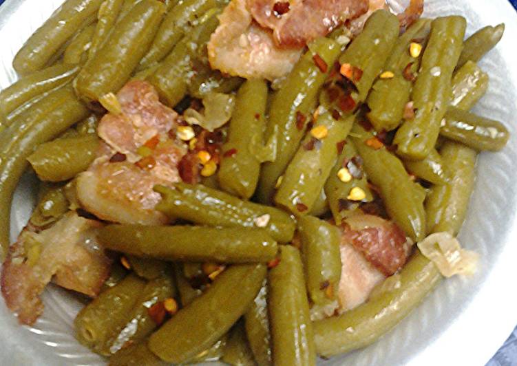 Steps to Make Perfect Kickin Green beans