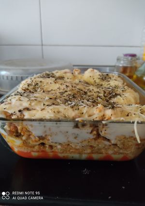Una foto de Lasaña de pollo y verduras